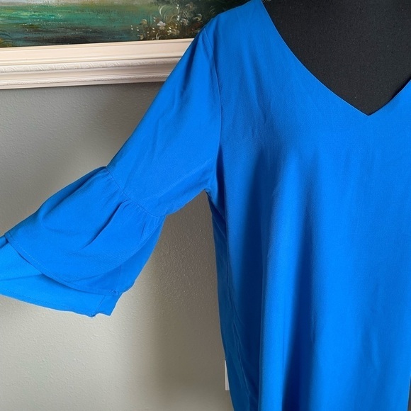 Belongsci Royal Blue Arm Ruffle Dress Size XL/2 - Picture 6 of 17